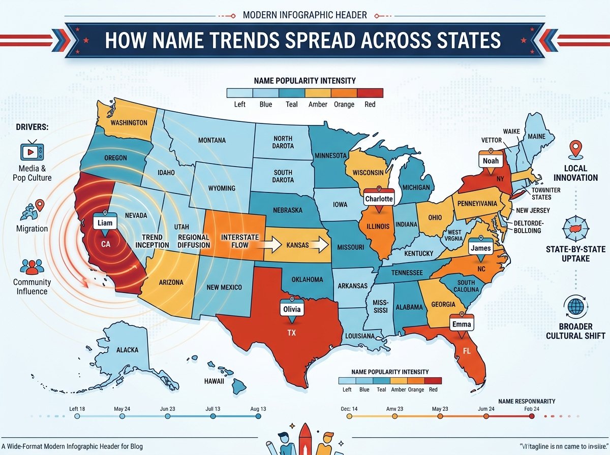 How Name Trends Spread Across States