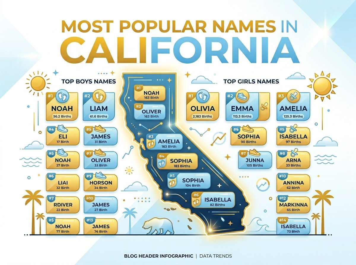 Most Popular Names in California
